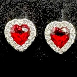 RUBY DIAMOND HEART Earrings